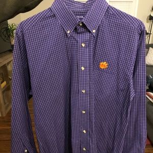 Clemson Long Sleeve Button Down